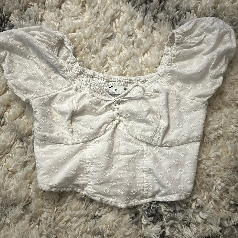 Hollister lace up crop top xs